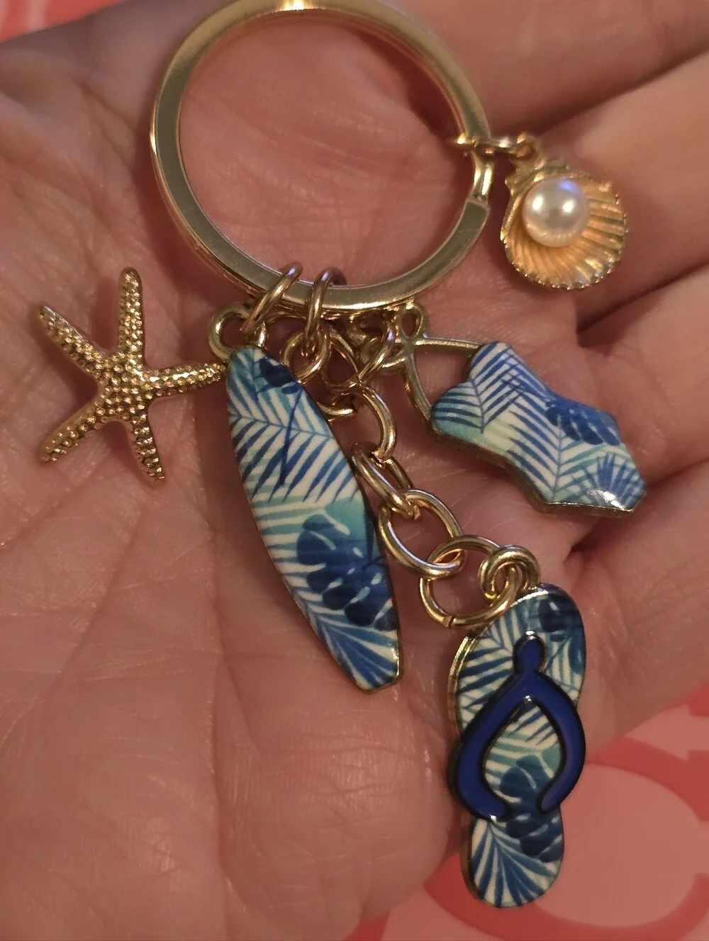 Beach Theme Bag Charm/ Keychain NEW